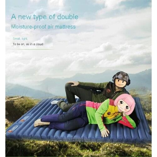 Outdoor camping thickened air sleeping mat camping moisture-proof foot automatic double inflatable cushion tent mat