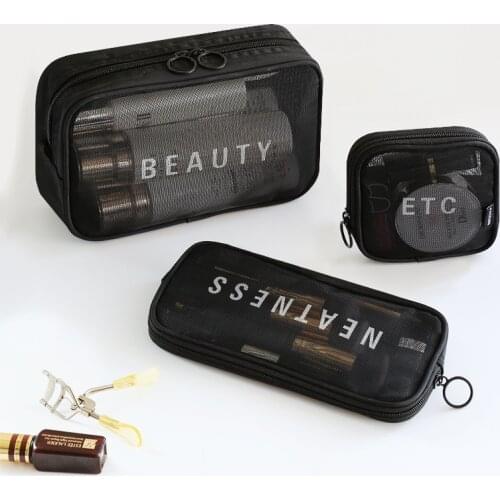 Women Multifunction Travel Organizer Cosmetic Bag Zipper Makeup Bag Clear Make Up Case Organizer Pouch Beauty Case Toiletry Bags