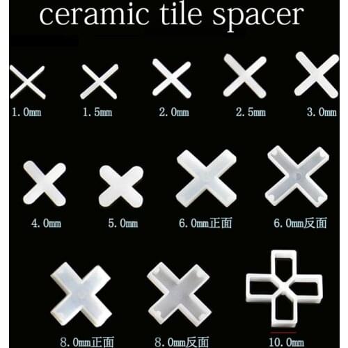 1.0mm 1.5mm 2.0mm 2.5mm 3.0mm 4.0mm 5.0mm 6.0mm 8.0 10.0width tile spacer plastic CROSS tile ceramic tile interval gap adjusting