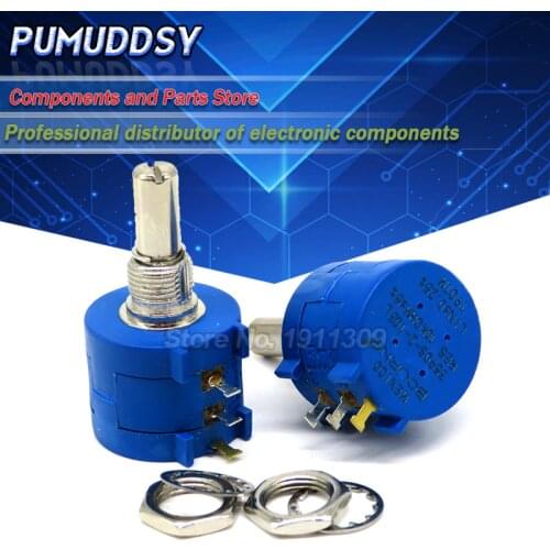 1PCS 3590S-2-201L 3590S 200ohm 201 3590S-2-201 3590S-201 Precision Multiturn Potentiometer 10 Ring Adjustable Resistor