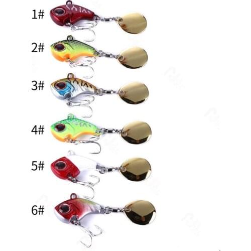 1pcs Rotating Metal vibration Bait Spinner Spoon Fishing Lures 9g Jigs Trout Winter Fishing Hard Baits Tackle Trolling Sequins
