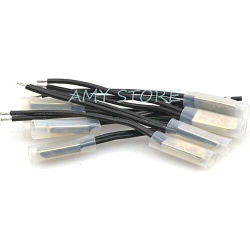 2PCS KSD9700 250V 5A Temperature Control Switch NC Thermostat Thermal Protector 40~135 Degree Centigrade Metal Shell