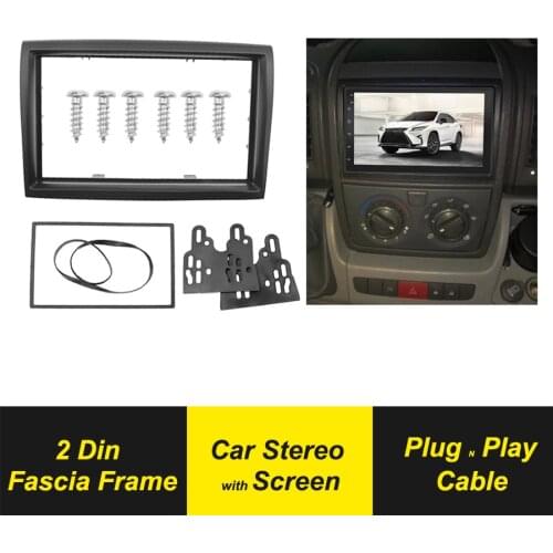 2Din Radio Fascia For CITROEN Jumper For PEUGEOT Boxer 2006 Stereo Audio Panel Mount Frame Adapter Android Car Multimedia Player