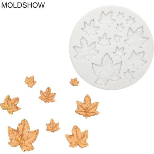 3D Maple Leaf Shape Fondant Cake Decoration Silicone Mold Christmas Fondant Cake Decorating Tools Gumpaste Chocolate Candy mould