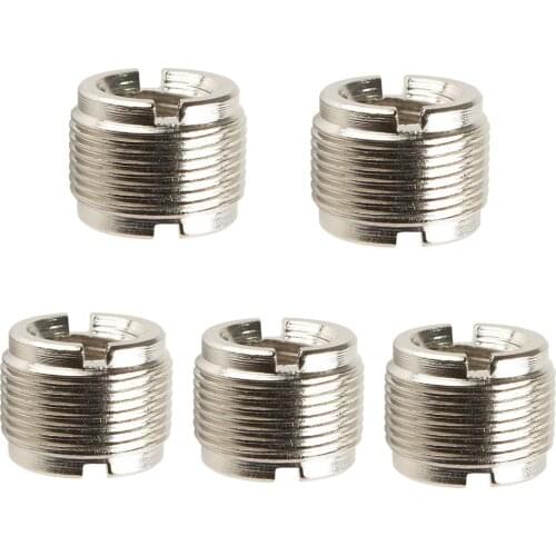5 Packs 5/8-Inch Male to 3/8-Inch Female Microphone Screw Adapter 5/8"-27 to 3/8-16 adapter