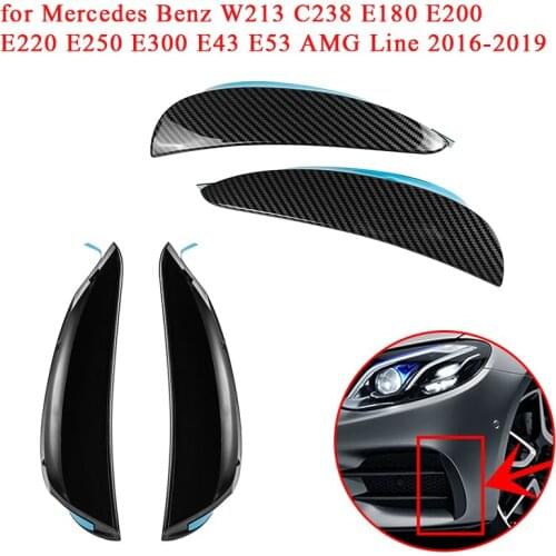 ABS Car Front Bumper Air Spoilers For Mercedes Benz W213 C238 E180 E200 E220 E250 E300 E43 E53 AMG Line 2016-2019 Car Decoration
