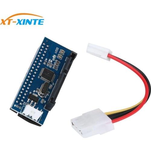 XT-XINTE39 Pin IDE to SATA Connector SATA IDE Adapter 3.5 HDD IDE/PATA Hard Disk Adapter Converter Card with Data Power Cable