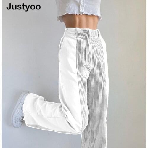BISHAN Women's Corduroy Trousers