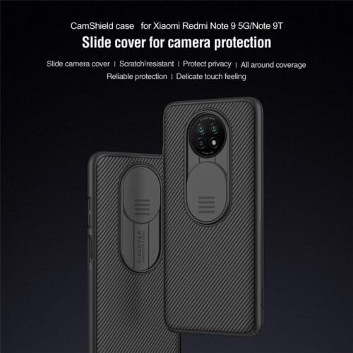 For Xiaomi Redmi Note 9t Case Cover NILLKIN Slide Cover Camera Protection Case For Xiaomi Redmi Note 9t Cover Anti-skid Cover