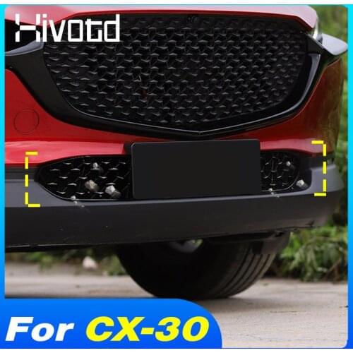 For Mazda CX30 CX-30 2021 2020 Accessories Car Grille Grid Decoration Front Bumper Mesh Sheet Cover Trim Exterior Parts Styling