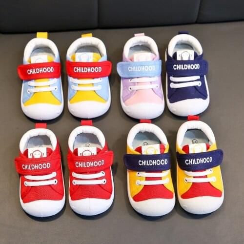 Baby First Walkers Toddlers Boys Girls Casual Shoes Indoor Outdoor Anti-sliperry Canvas Sneakers Kids Shoes 2021 Spring Autumn