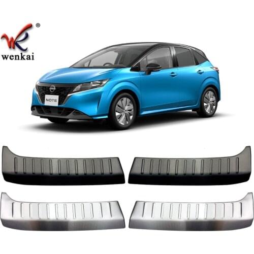 For 2021 2022 Nissan Note E13 Car Accessories Inner Rear Bumper Door Sill Plate Stainless Steel 2pcs