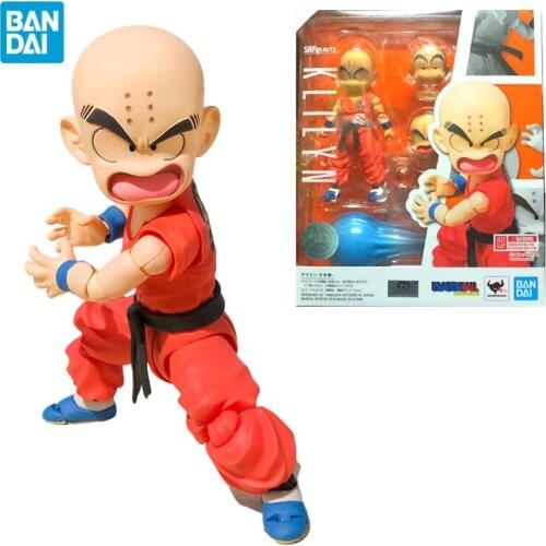 Original Bandai Dragon Ball Z Anime Figure Kuririn Anime Figures Kuririn 10CM ABS Anime Action Figures Toys for Children