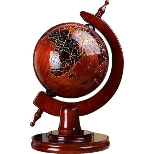 TT Wood Earth Instrument Office Decoration Living Room Study Table Decorations Moving into the New House High-End Gifts