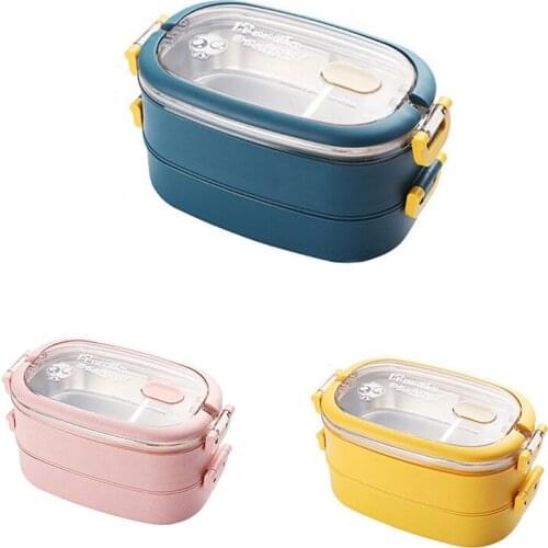 Stainless Steel Insulated Lunch Box Student School Multi-Layer Lunch Box Tableware Bento Food Container