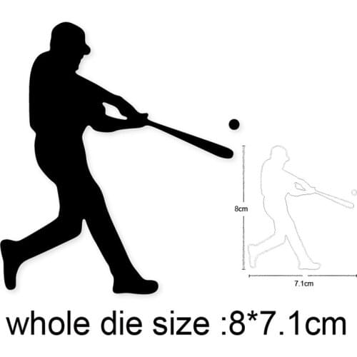 Boy Man Playing Baseball Metal Cutting Dies Stencils Diy Scrapbooking dies Cards Making Embossing Dies Cut Craft Dies New 2020