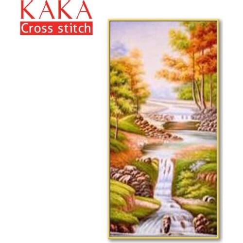 Cross stitch kits,Embroidery needlework sets with printed pattern,11CT-canvas for Home Decor Painting,Chinese landscape CKS0029