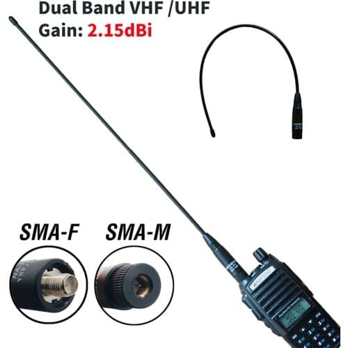 Original walkie talkie Antenna NA-771 SMA Female Amplified Dual Band HF Antenna For Two Way Radio Baofeng UV-5R UV-82 TK-3107