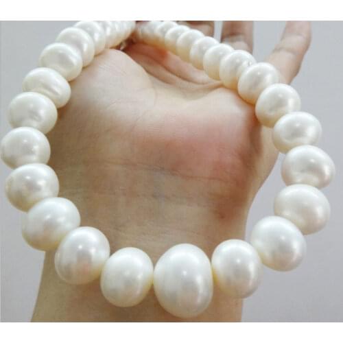 12-13mm SOUTH SEAS WHITE PEARL NECKLACE 18inch