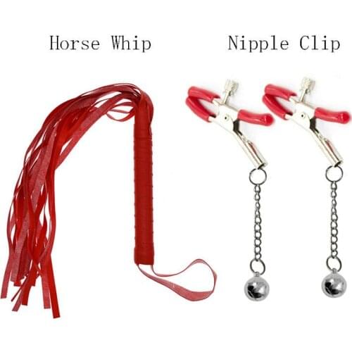 Whip Flirting Flogger Bdsm Sex Role Play Sexy SM Restraint Game Nipple Clamps Spanking Bondage For Couple Sex Toys