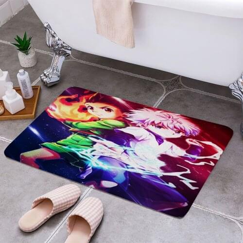 Killua Zoldyck Poster Anti-slip Doormat Vacuuming Water Absorbing Kitchen Bedroon Bath Floor Mats Home Entrance Home Decora