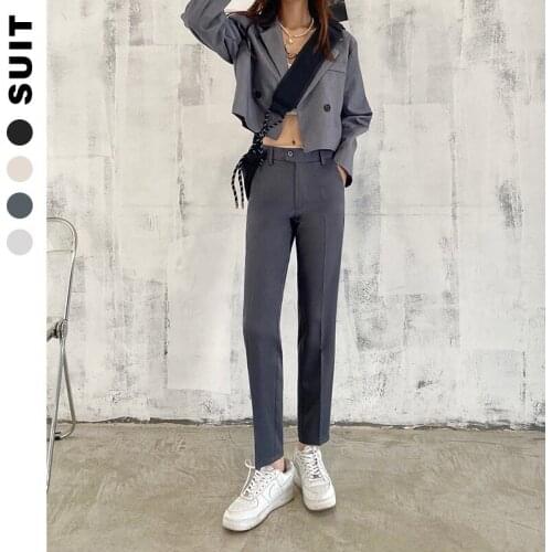 Simple Women Pants Casual High Waist Plus Size Pantalones Mujer Loose Harem Trousers Ladies