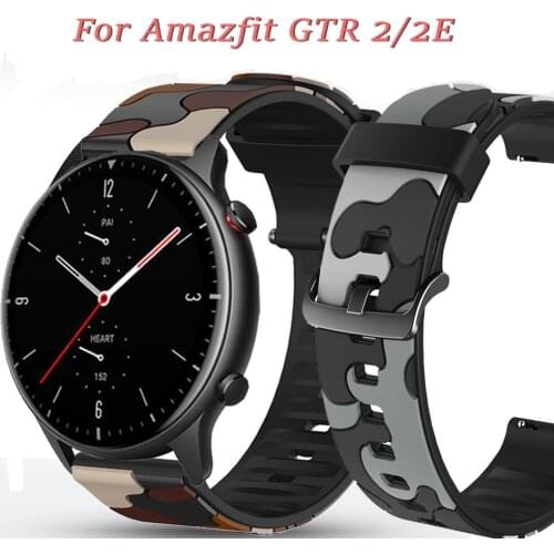 For Huami Amazfit GTR 2 2E Band 22mm Sport Wristband Bracelet For Amazfit GTR 47mm Camouflage Replacement Strap Watchband