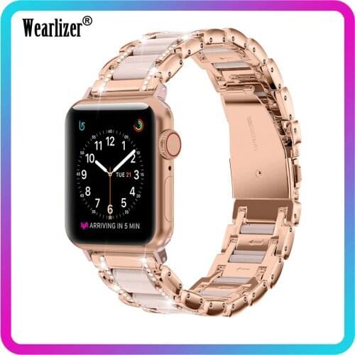 For Apple Watch Strap Series 5 4 3 2 1 40mm 44mm 38mm 42mm Women Men Zinc Alloy Band Iwatch metal Replacement Strap