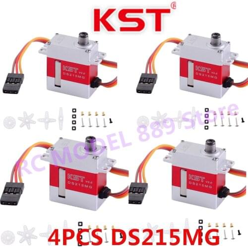 4PCS KST DS215MG V3.0 Digital Coreless Swashplate CNC Servo For 450 380 480 30E RC Helicopter
