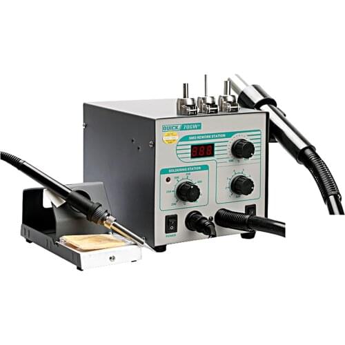 2 In 1 Desoldering Station Maintenance System Digital Display Constant Temperature QUICK 706W+ Welding Station Hot Air Gun