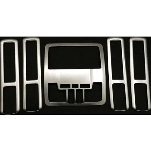 TOMEFON 5Pcs For Toyota Highlander Kluger XU50 2014 2015 ABS Chrome Front Rear Reading Light Lamp Cover Trim Inner Molding