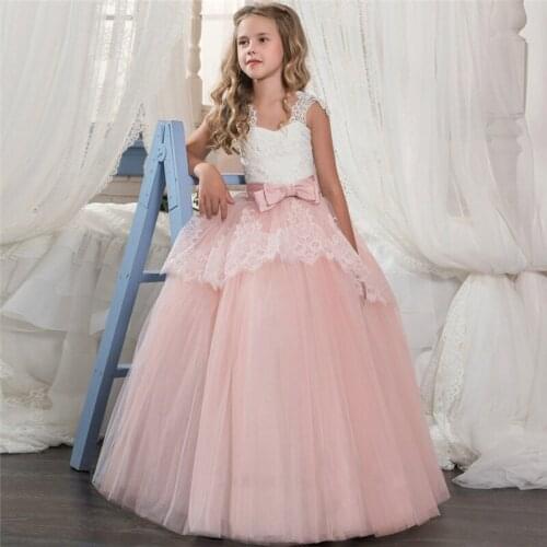 Elegant Formal Dress Girls Clothing Flower Girls Wedding Evening Clothes Kids Dresses for Girls Princess Party Long Gown 6-14yrs