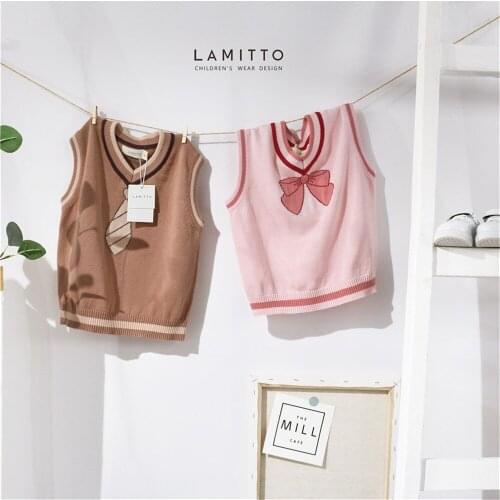 Tonytaobaby Spring New Boys' and Girls' School Style Vest All In One Fashion Pure Cotton Knitwear