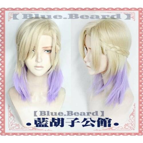 Twisted Wonderland Vil Schoenheit Cosplay Mixed Color Braids Heat Resistant Synthetic Hair Carnival Halloween + Free Wig Cap
