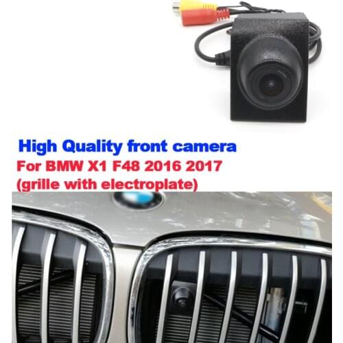 High Quality Car Front View Parking Logo Camera For BMW X1 F48 2016 2017 (grille with electroplate) Waterproof Night Vision CCD