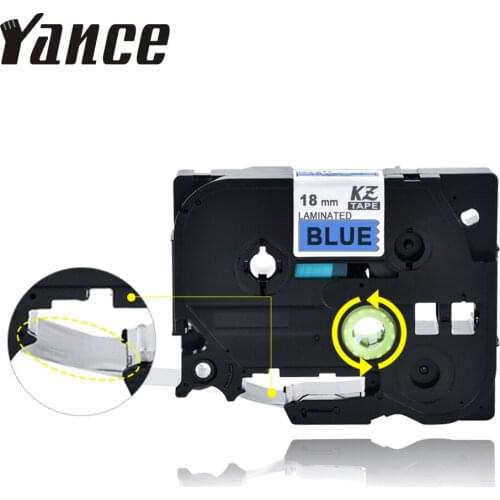 Yance 18mm Black on Blue Compatible brother Label Tape Tze-541 TZe541 TZE 541 TZ-541 for Brother P-touch label maker printer