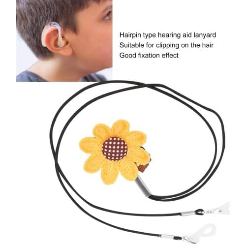 Hearing Aid Clip Protector Holder Hang Rope Binaural Corded Lanyard Clip for Adults Children Ear Care Hearing Aids Accessory