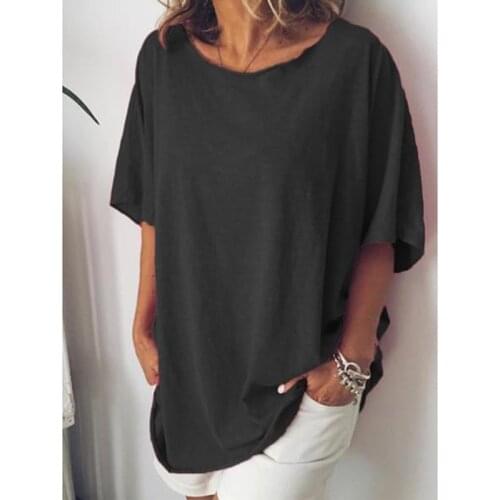 Woman T-Shirts Summer Short Sleeve Tops for Lady Fashion Loose O-Neck Tee Shirt Femme Poleras Mujer De Moda 2021