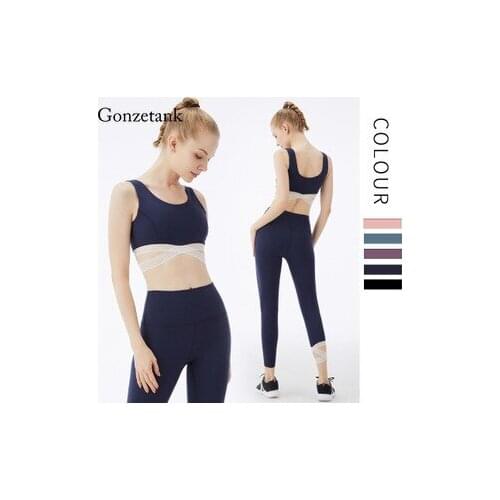 Yoga Clothing Suit Womens New Spring and Summer Cross Beautiful Back Quick-Drying T-shirt High Waist Leggings Two-Piece Suit