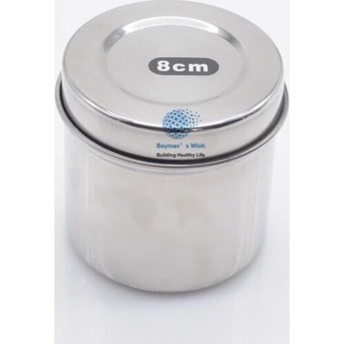 1pc Stainless Steel Cotton Ball Gauze Tampon Jar Holder Dispenser Dental Medical