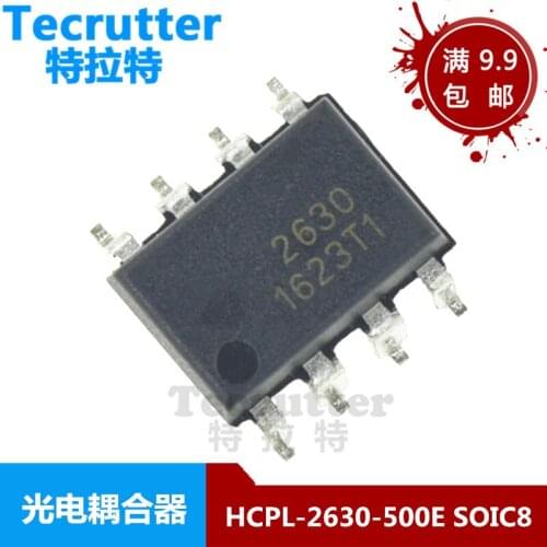 10pcs/lot HCPL-2630-500E HCPL-2630 SMD-8 High CMR High Speed TTL Compatible Photocoupler