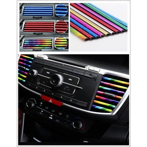 10pcs car shape conditioning air outlet decorative strip personality for Renault Alaskan Trezor Talisman Kwid Espace Kangoo