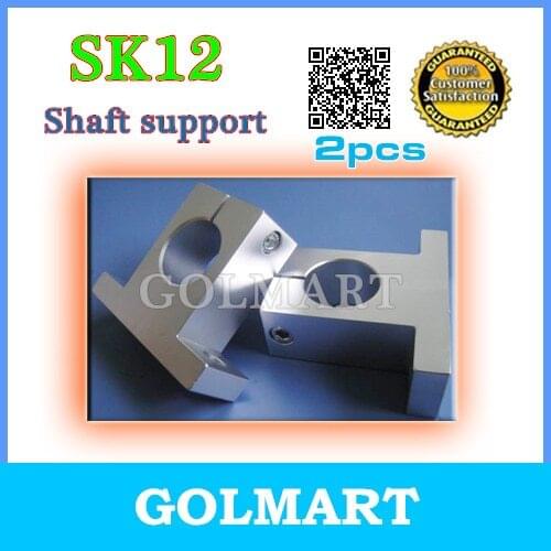 2pcs SK12 SH12A 12mm Aluminum Linear Motion Bearing Slide rail shaft guide Support Socket Stand