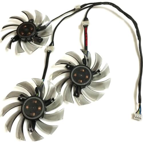 3Pcs/lot Graphics Fan T128010SU PLD08010S12HH For GIGABYTE N6700C 6800C 7600C 7700C N960 970 980 GTX770 760 Video Card Cooling