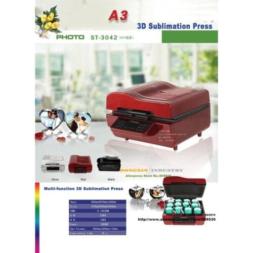 3D sublimation transfer machine for Phone Cases Mug Cup Plate Tiles Printing Multi-function 3D heat press printing machine