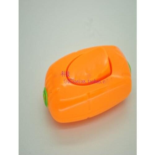 4pcs/lot Orange bedside switch two holes midway switch lamp holder lamp bulb single grain line online switch