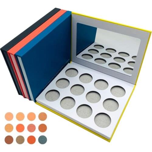 40pcs/lot Wholesale Eyeshadow Palette Custom Makeup Palette With Logo 12 Hole Empty Eye Shadow Pallete Private Label