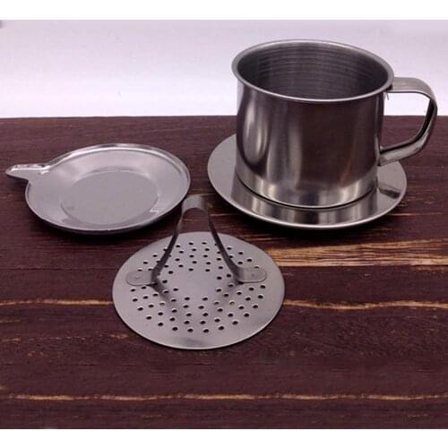 50/100ml Durable Vietnam Style Stainless Steel Coffee Drip Filter Maker Pot Infuse Cup Portable Home Travel Camping Coffee Tools