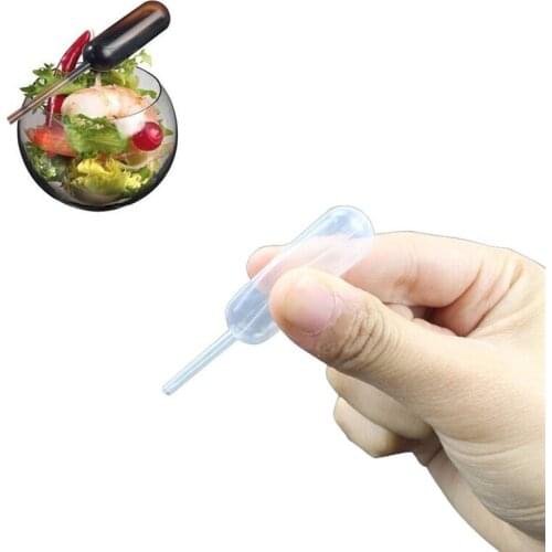 50pcs Droppers For Cupcakes Ice Cream Sauce Ketchup Jam Pastries Macaron Stuffed Dispenser Mini Squeeze 4ml Transfer Pipettes