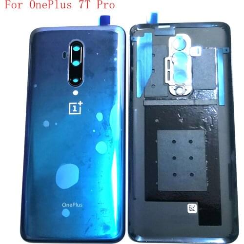 6.67" original For oneplus 7t pro battery cover back rear frame housing with lens one plus 7tpro HD1911 HD1913 HD1910